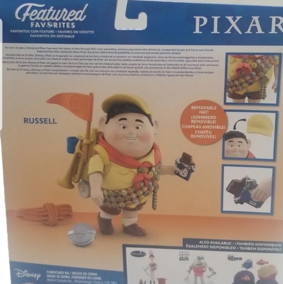 Disney Pixar Featured Favorites Russell Up Movie Figure by Mattel - Picture 9 of 13